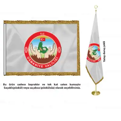 Osmaniye Valiliği Saten Makam Bayrağı