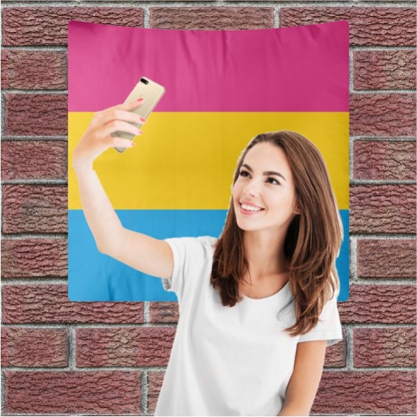 Pansexuality Pride Arka Plan Selfie ekim Manzaralar