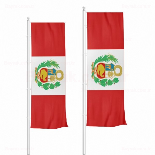 Peru Dikey ekilen Bayrak