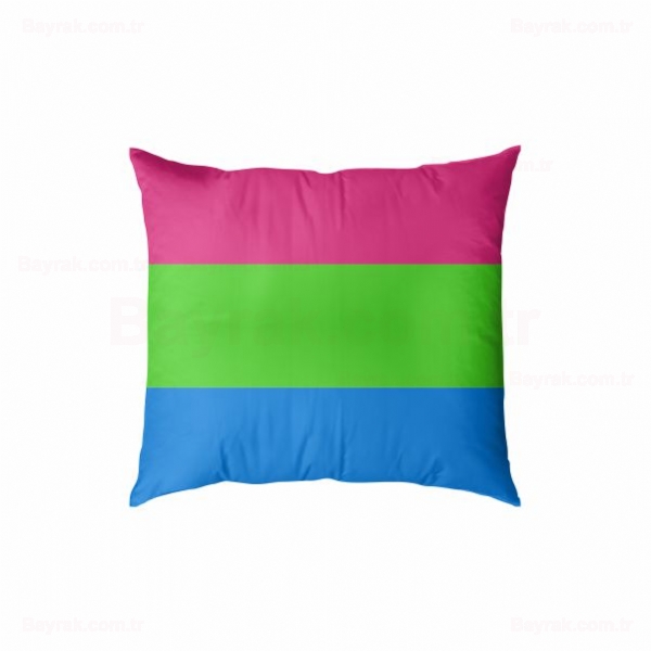 Polysexuality Pride Dijital Baskl Yastk Klf
