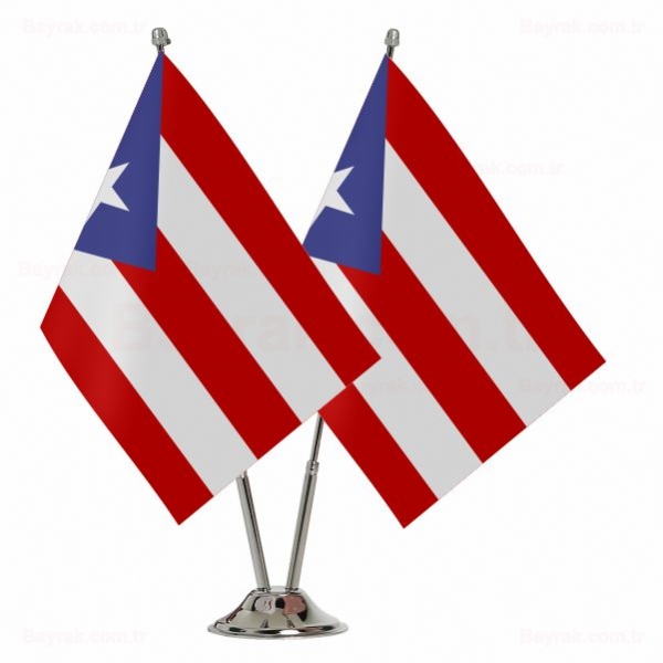 Porto Riko 2 li Masa Bayrakları