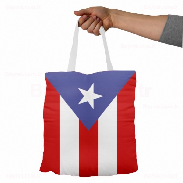 Porto Riko Bez Baskılı Bez Çantalar