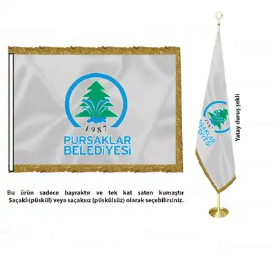 Pursaklar Belediyesi Saten Makam Bayrağı