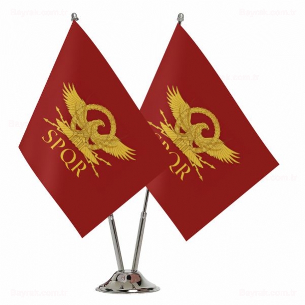 Roma İmparatorluğu Senato 2 li Masa Bayrakları