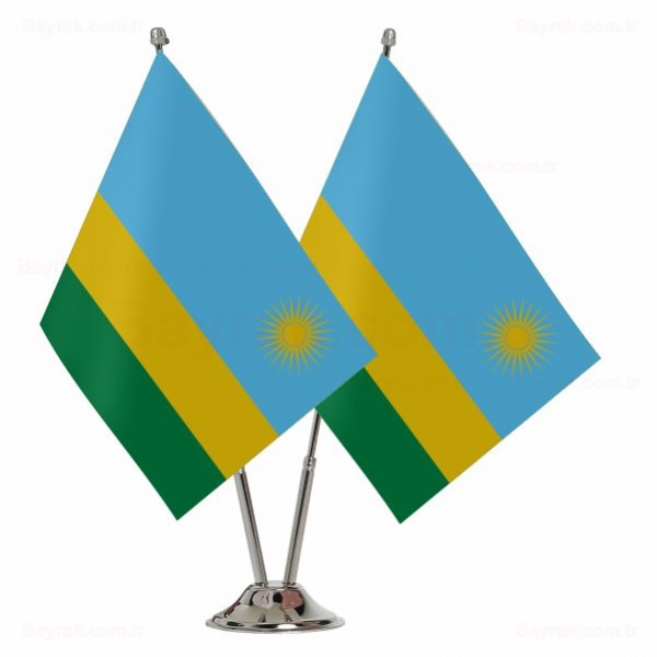 Ruanda 2 li Masa Bayraklar