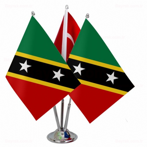 Saint Kitts ve Nevis 3 l Masa Bayrak