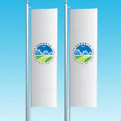 Sakarya Büyükşehir Belediyesi Dikey Çekilen Bayraklar