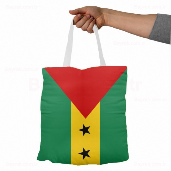 Sao Tome ve Principe Bez Baskılı Bez Çantalar