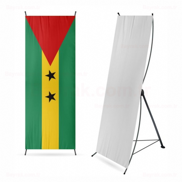 Sao Tome ve Principe Dijital Baskı X Banner