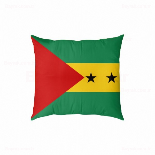 Sao Tome ve Principe Dijital Baskılı Yastık Kılıfı