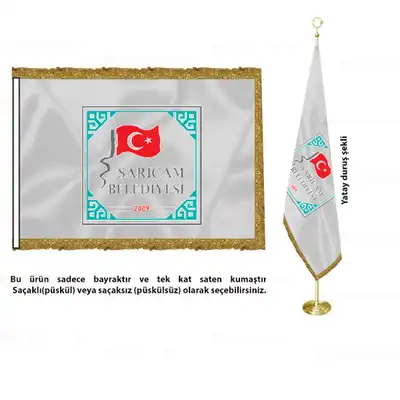 Sarıçam Belediyesi Saten Makam Bayrağı