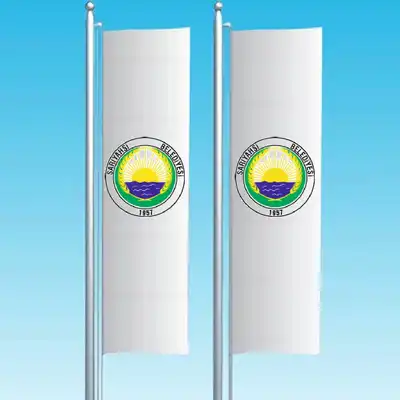 Saryahi Belediyesi Dikey ekilen Bayraklar