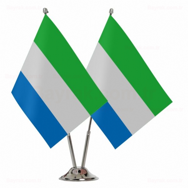 Sierra Leone 2 li Masa Bayraklar