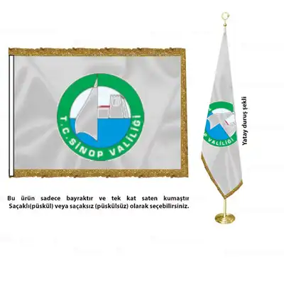 Sinop Valiliği Saten Makam Bayrağı