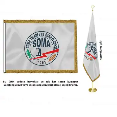 Soma Ticaret ve Sanayi Odası Saten Makam Bayrağı
