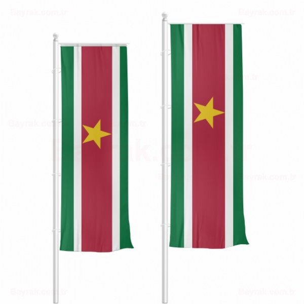 Surinam Dikey Çekilen Bayrak