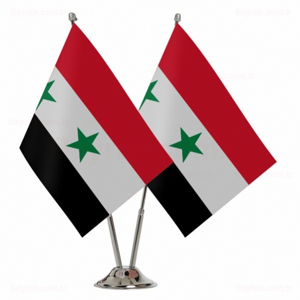 Suriye 2 li Masa Bayraklar