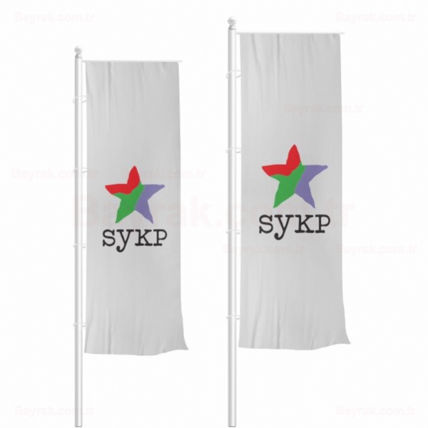 Sykp Sosyalist Yeniden Kurulu Partisi Dikey ekilen Bayrak