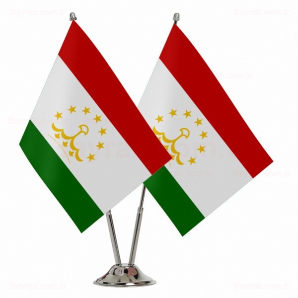 Tacikistan 2 li Masa Bayraklar