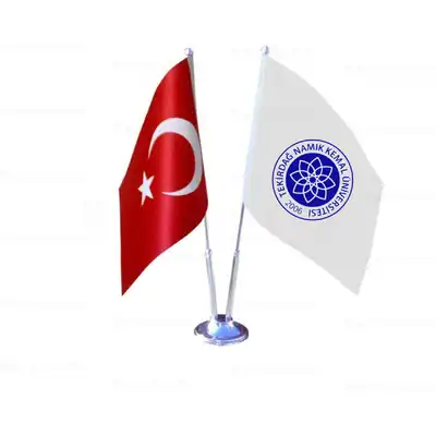 Tekirdağ Namık Kemal Üniversitesi 2 li Masa Bayrakları