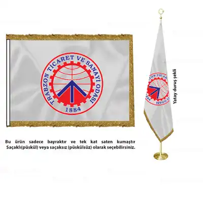 Trabzon Ticaret ve Sanayi Odası Saten Makam Bayrağı