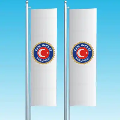 Türk Harb iş Sendikası Dikey Çekilen Bayraklar
