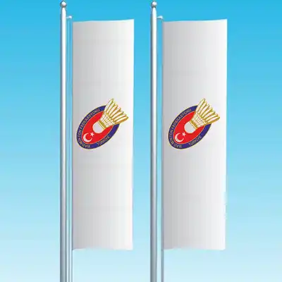 Trkiye Badminton Federasyonu Dikey ekilen Bayraklar