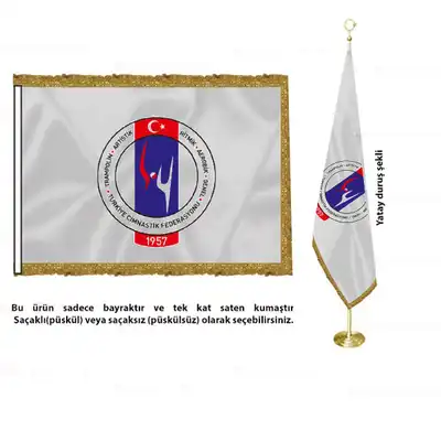 Türkiye Cimnastik Federasyonu Saten Makam Bayrak