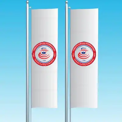 Trkiye Curling Federasyonu Dikey ekilen Bayraklar