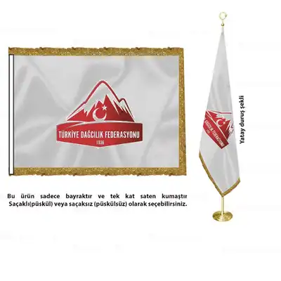 Türkiye Dağcılık Federasyonu Saten Makam Bayrağı