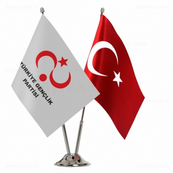 Trkiye Genlik Partisi 2 li Masa Bayrak