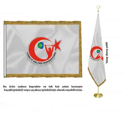 Türkiye Halter Federasyonu Saten Makam Bayrağı