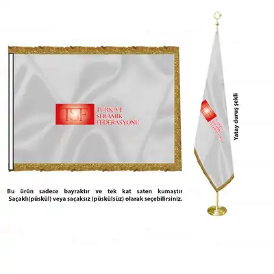 Trkiye Seramik Federasyonu Saten Makam Bayra