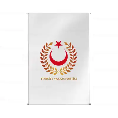 Türkiye Yaşam Partisi Bina Boyu Bayrak
