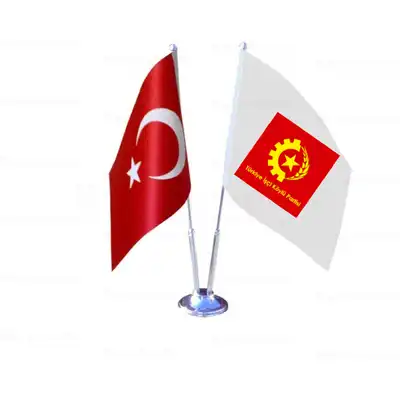Trkiye i Kyl Partisi 2 li Masa Bayraklar