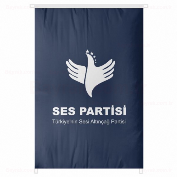 Trkiye nin Sesi Altna Partisi Bina Boyu Bayrak