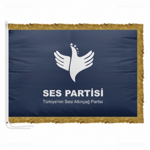 Trkiye nin Sesi Altna Partisi Saten Makam Bayrak