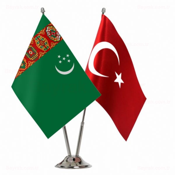 Türkmenistan 2 li Masa Bayrak