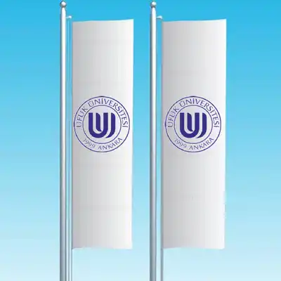 Ufuk Üniversitesi Dikey Çekilen Bayraklar