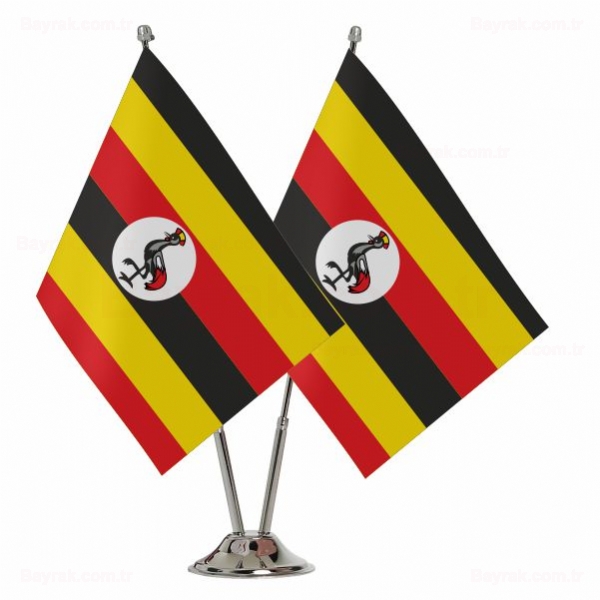 Uganda 2 li Masa Bayrakları