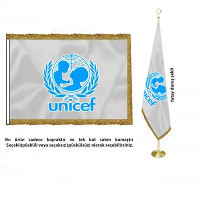 Unicef Türkiye Saten Makam Bayrağı