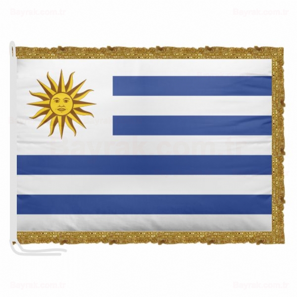 Uruguay Saten Makam Bayrak