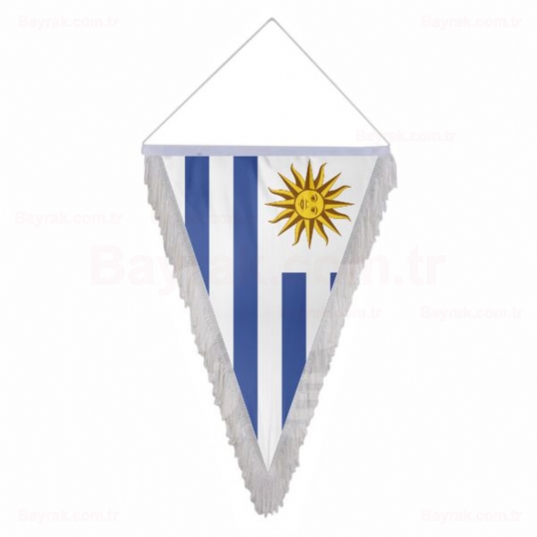 Uruguay Üçgen Saçaklı Bayrak
