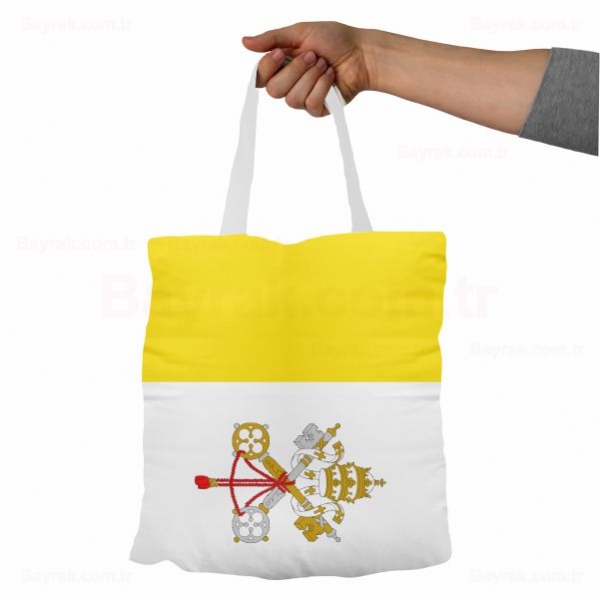 Vatikan Bez Baskılı Bez Çantalar