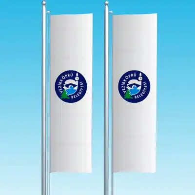 Vezirköprü Belediyesi Dikey Çekilen Bayraklar