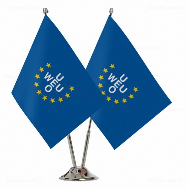 Western European Union 2 li Masa Bayraklar