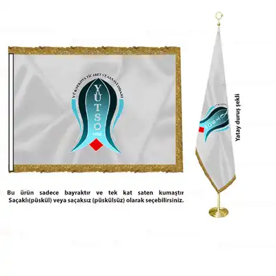 Yüksekova Ticaret ve Sanayi Odası Saten Makam Bayrağı