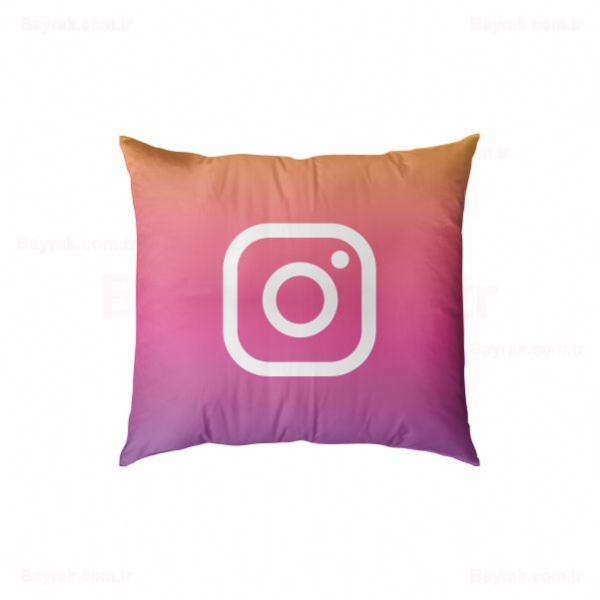 Zeminli Instagram Dijital Baskl Yastk Klf