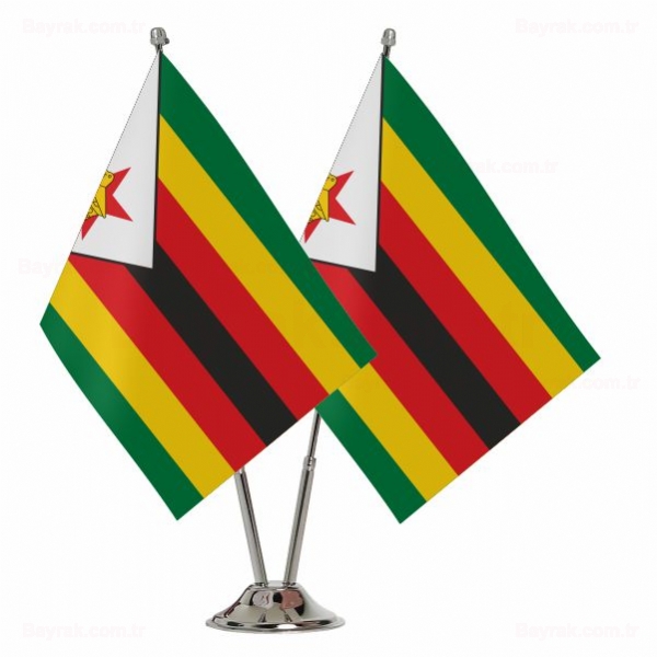 Zimbabve 2 li Masa Bayrakları
