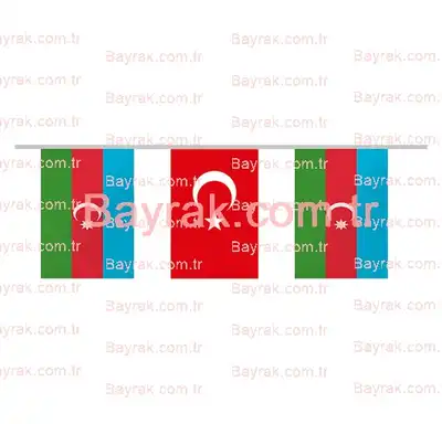 Azerbeycan pe Dizili Bayraklar